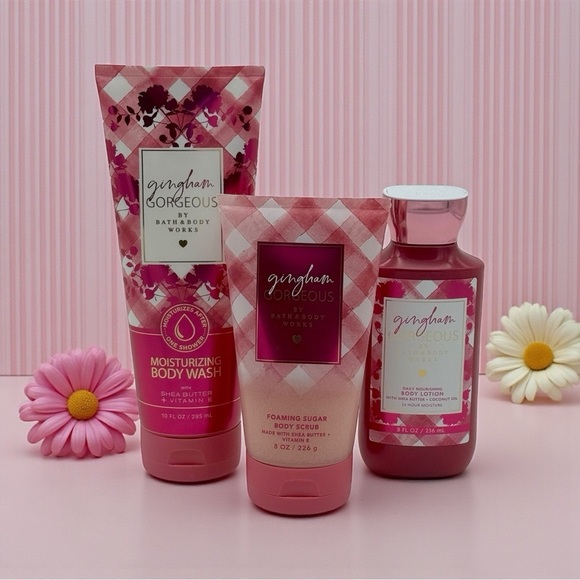 NWT Bath & Body Works Gingham Gorgeous Body Care Holiday Gift Set